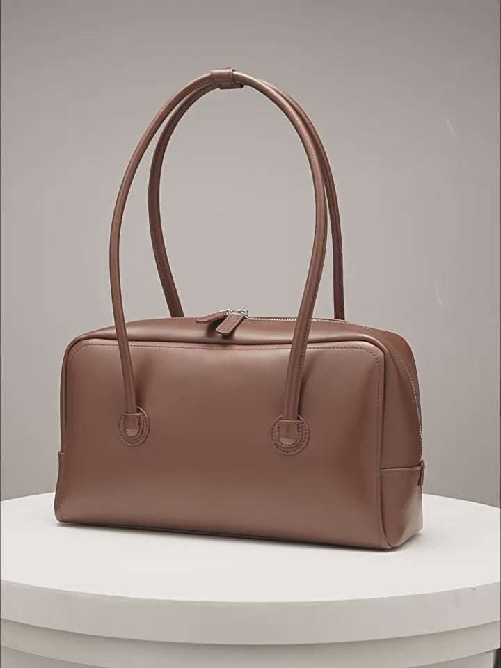 Genuine Leather Shoulder Bag - Boston Portable Design