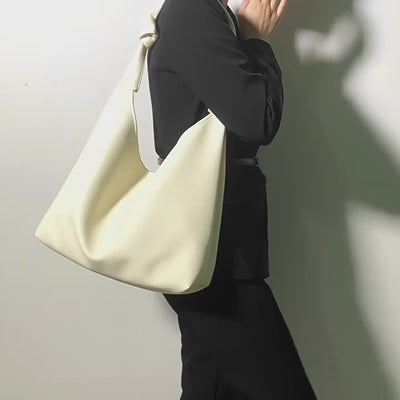 Vegan Leather Tote Bag | Large Capacity Shoulder Bag