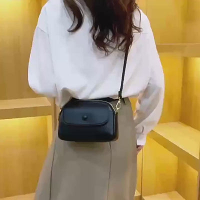 Vegan Leather Crossbody Bag - Lightweight and Soft Shoulder Bag