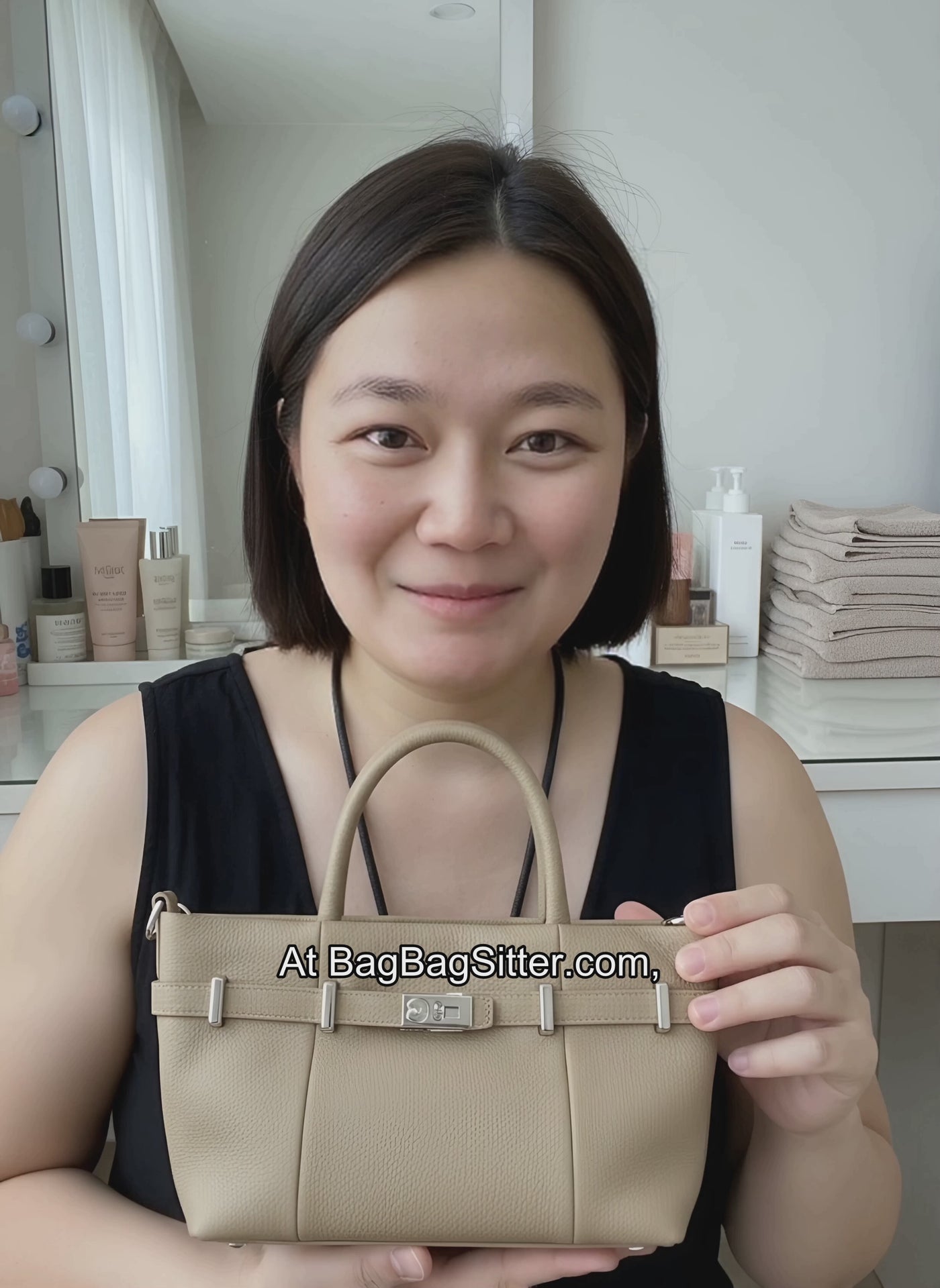 Genuine Leather Black Bags - Versatile Handbag with Lychee Pattern for Tote, Shoulder, and Crossbody Use