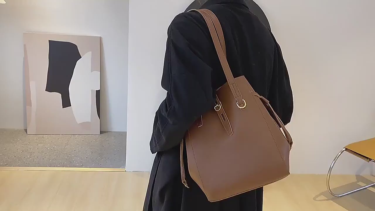 Genuine Leather Shoulder Bag Tote - Stylish & Durable Design