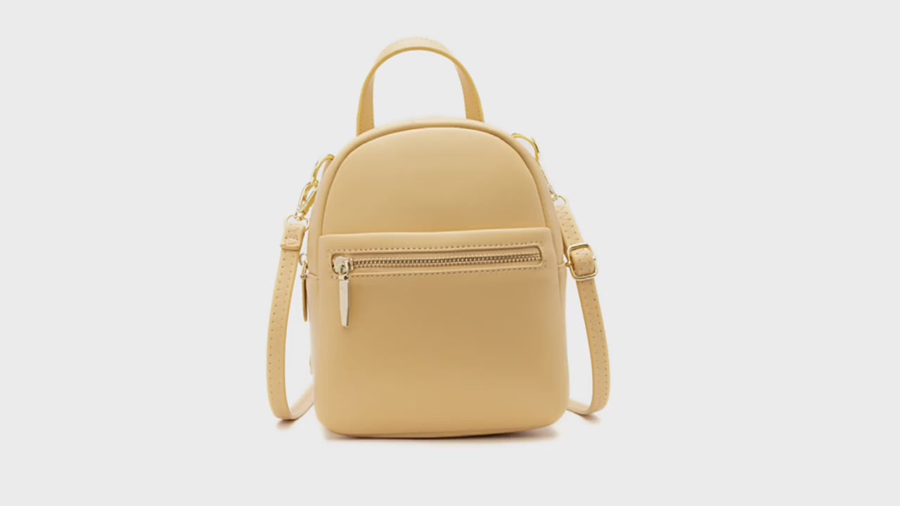 Vegan Leather Mini Backpack - Versatile Large Capacity Design