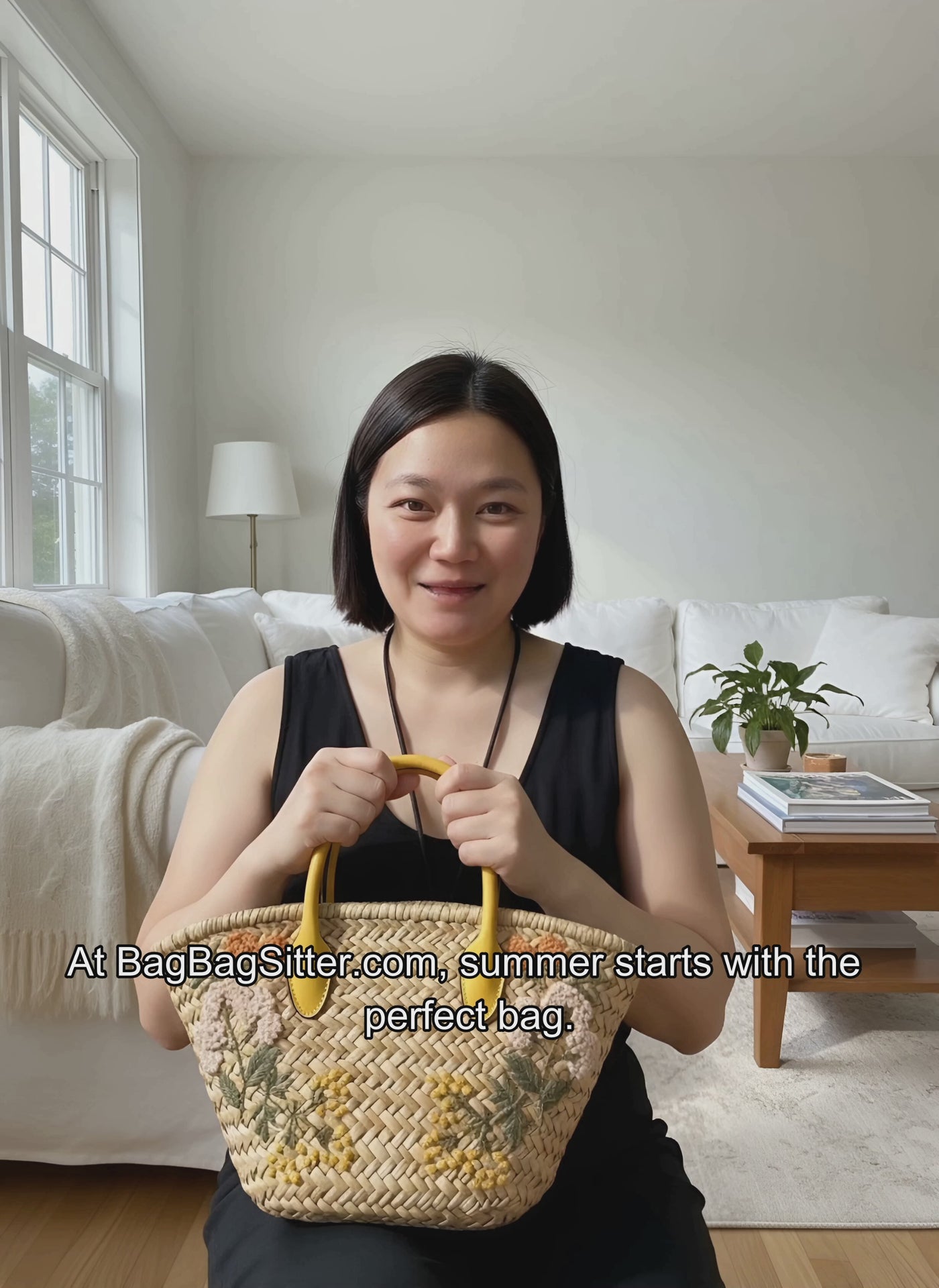 Straw Handbag Single Shoulder Crossbody Straw Bag Underarm Summer Beach Bag