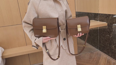 Vegan Leather Crossbody Bag - Versatile Leather Shoulder Messenger Bag