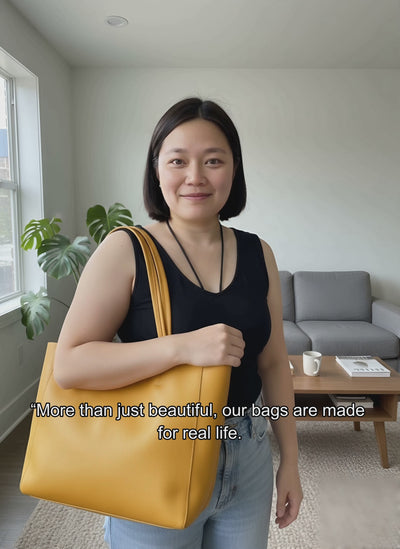 Genuine leather Larger capacity Tote Bag Cowhide Simple Soft Leather Shoulder Bag