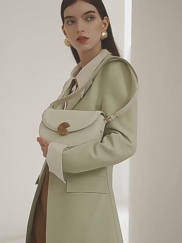 Genuine Leather Tote Bag - Versatile Shoulder and Crossbody Design