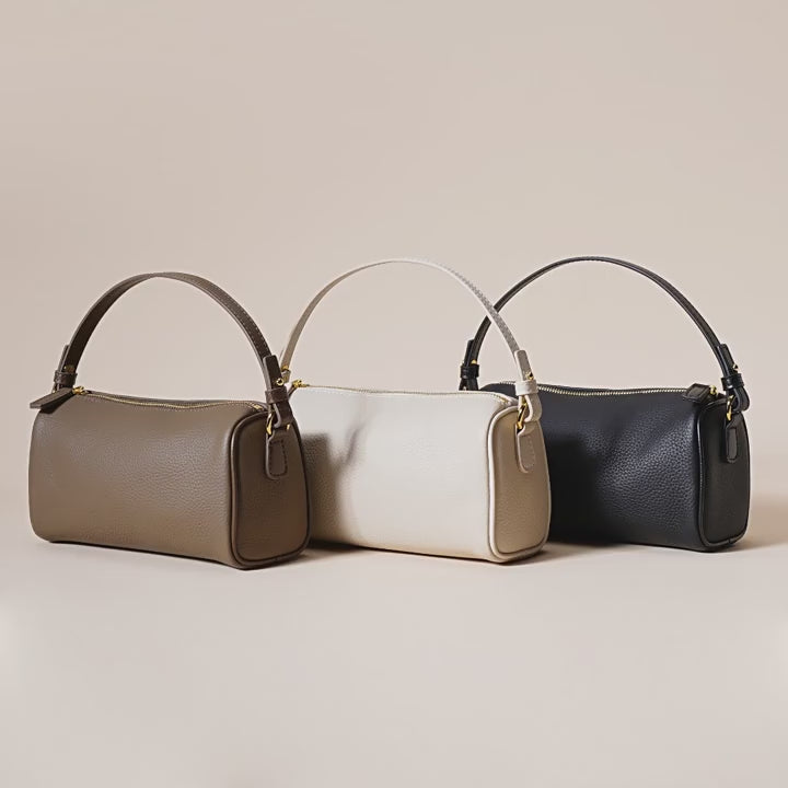 Genuine Leather Crossbody Bag - Cowhide Underarm Bag for Minimalist Style