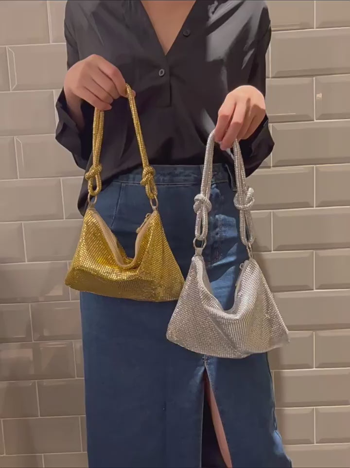 Aluminum Sequins Tote Bag - Stylish Aluminum Sheet Underarm Women's Bag