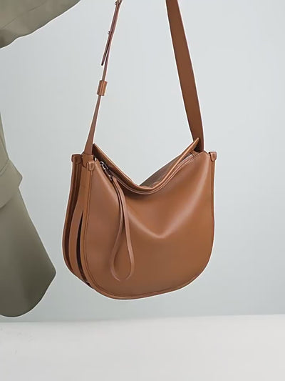 Genuine Leather Tote Bag - Cowhide Crossbody Shoulder Bag