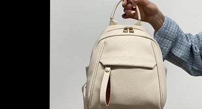 Vegan Leather Small Backpack - Soft and Lightweight Mini Bag