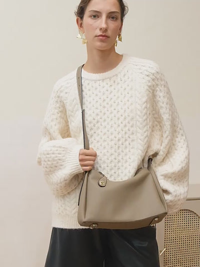 Genuine Leather Crossbody Bag - Versatile Shoulder Tote & Underarm Bag