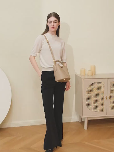 Genuine Leather Crossbody Bag - Versatile Tote and Shoulder Bag for Stylish Fashion