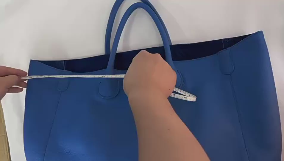 Genuine Leather Tote Bag - Larger Capacity Cowhide Soft Leather